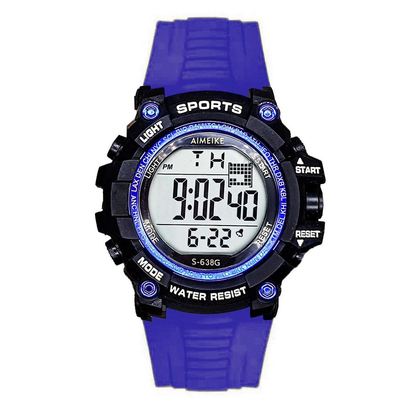 DAYOSHOP - Reloj Digital Resistente Al Agua 30 M Sports Luces+ Estuche