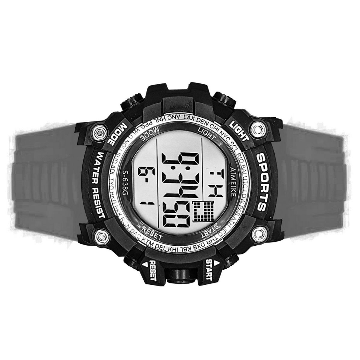 DAYOSHOP - Reloj Digital Resistente Al Agua 30 M Sports Luces+ Estuche