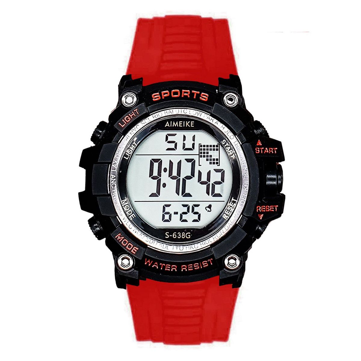 DAYOSHOP - Reloj Digital Resistente Al Agua 30 M Sports Luces+ Estuche