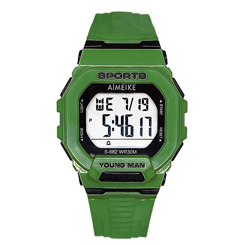 DAYOSHOP - Reloj Digital Resistente Al Agua Cuadrado Unisex  Estuche