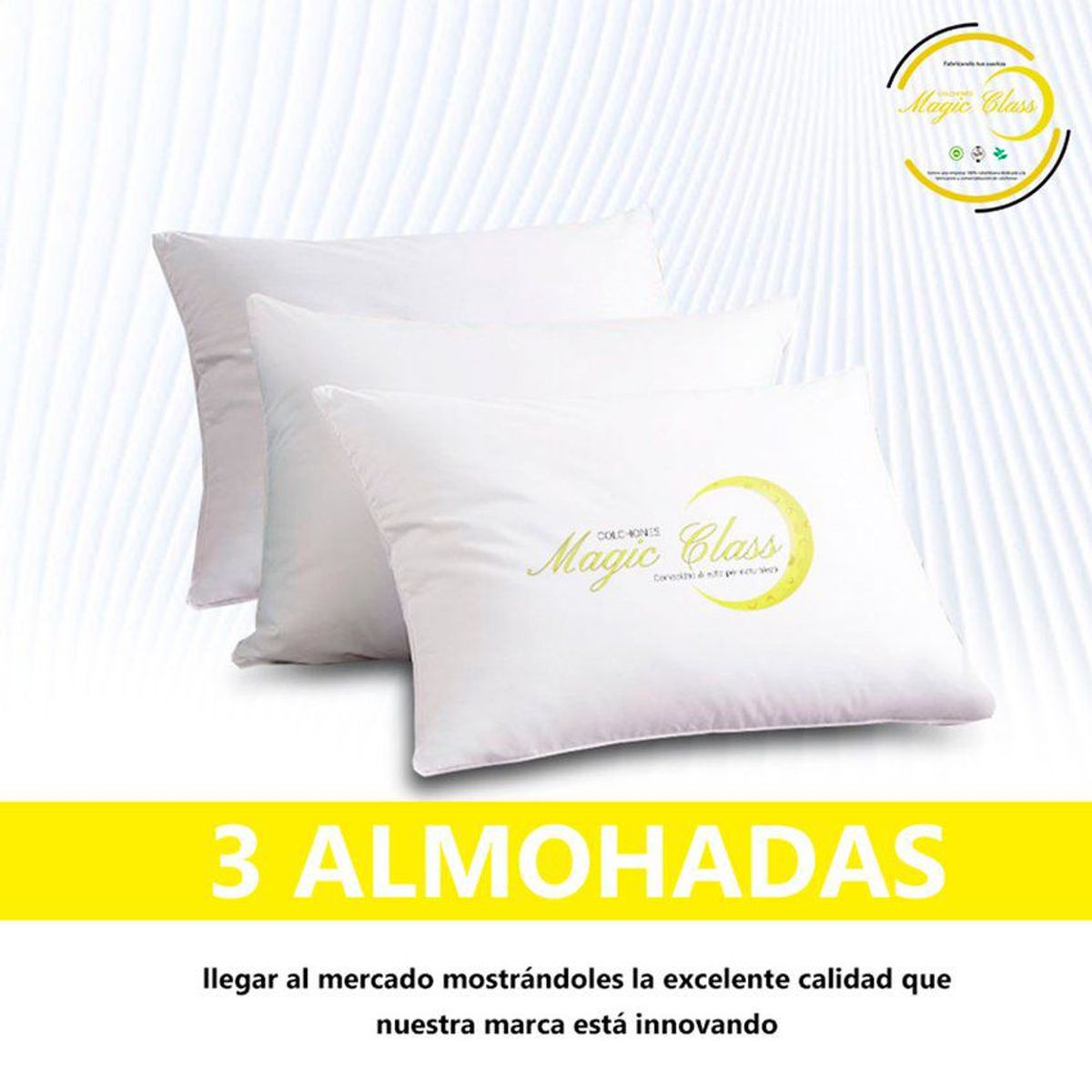 MAGIC CLASS - Almohadas Queen Magic Class x3 Blanco