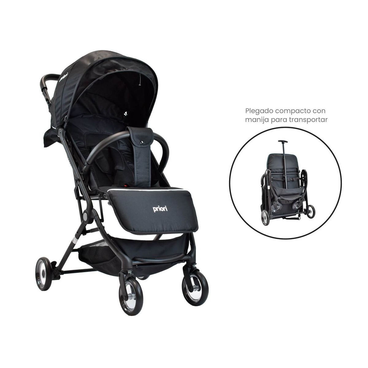 PRIORI - Coche Bebe Priori Compacto Ferrara Negro