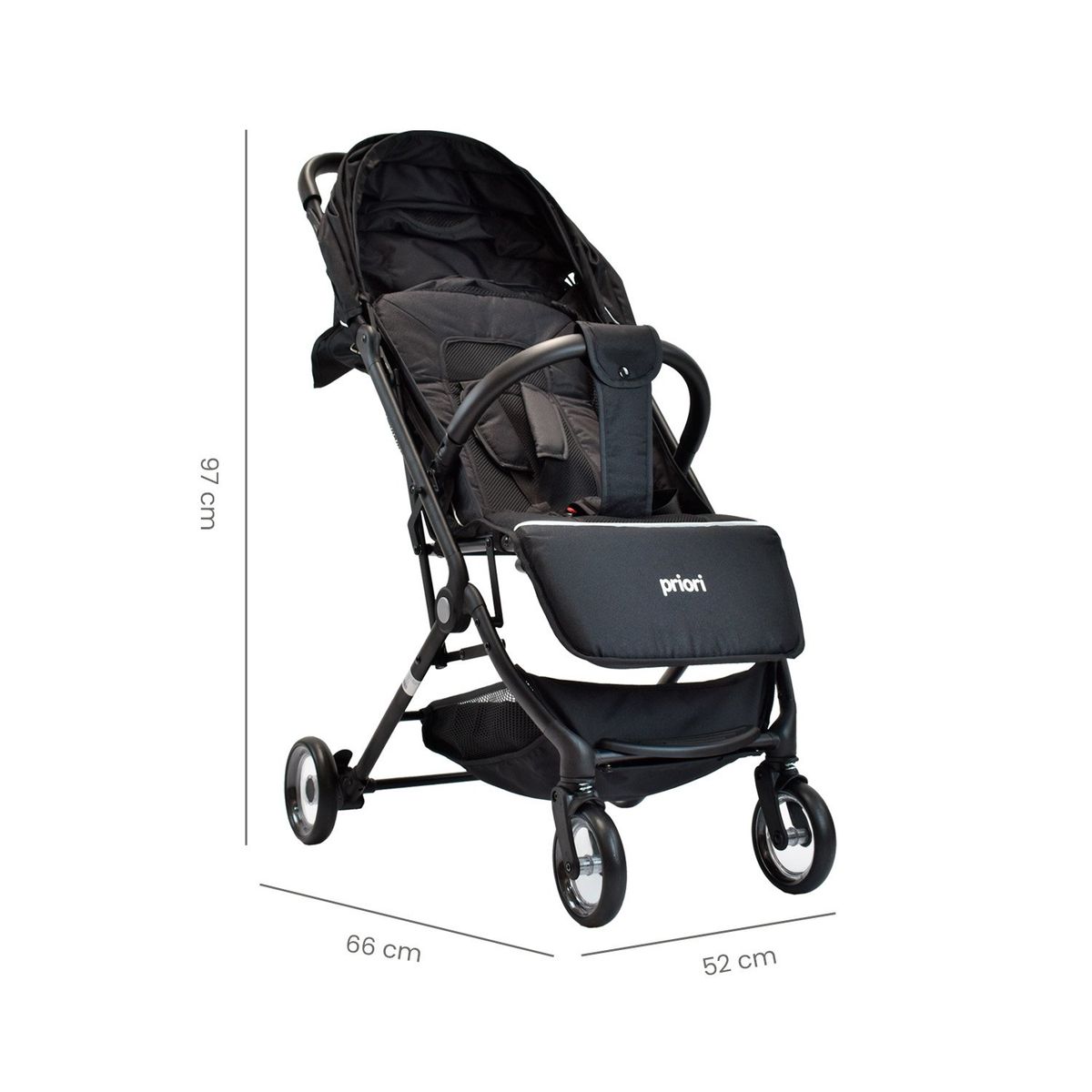 PRIORI - Coche Bebe Priori Compacto Ferrara Negro