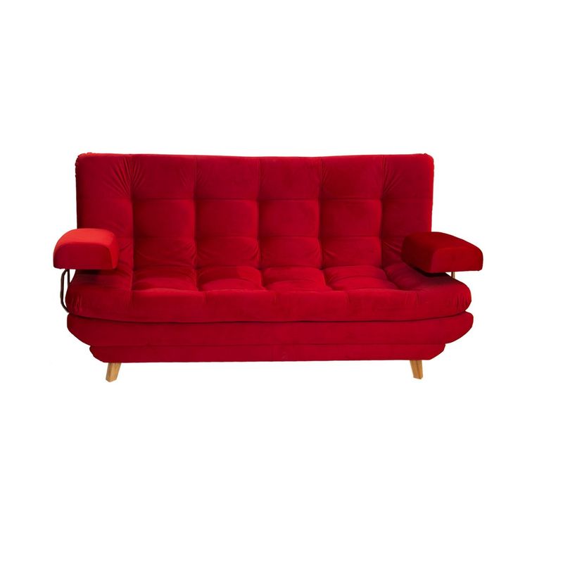 GENERICO - SOFA CAMA ROJO 3PTOS MAISON 90X120X85 cm