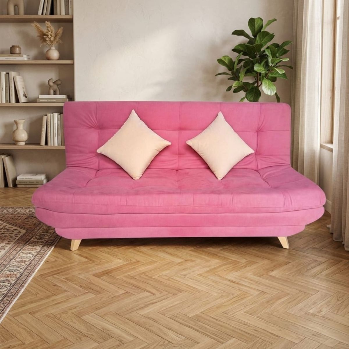 ACQUA MUEBLERIA - Sofa Cama 3 puestos Confort 3 Posiciones - Maison Palo De Rosa