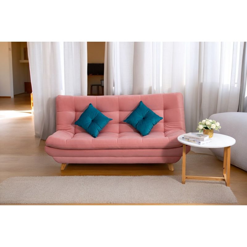 GENERICO - Sofa Cama 3Ptos Maison Palo De Rosa 180X90X90cm + Cojines