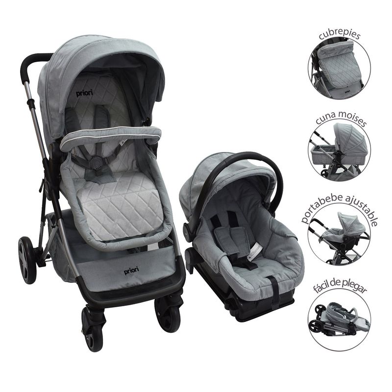 PRIORI - Coche Bebe Priori Maddox 4en1 Gris
