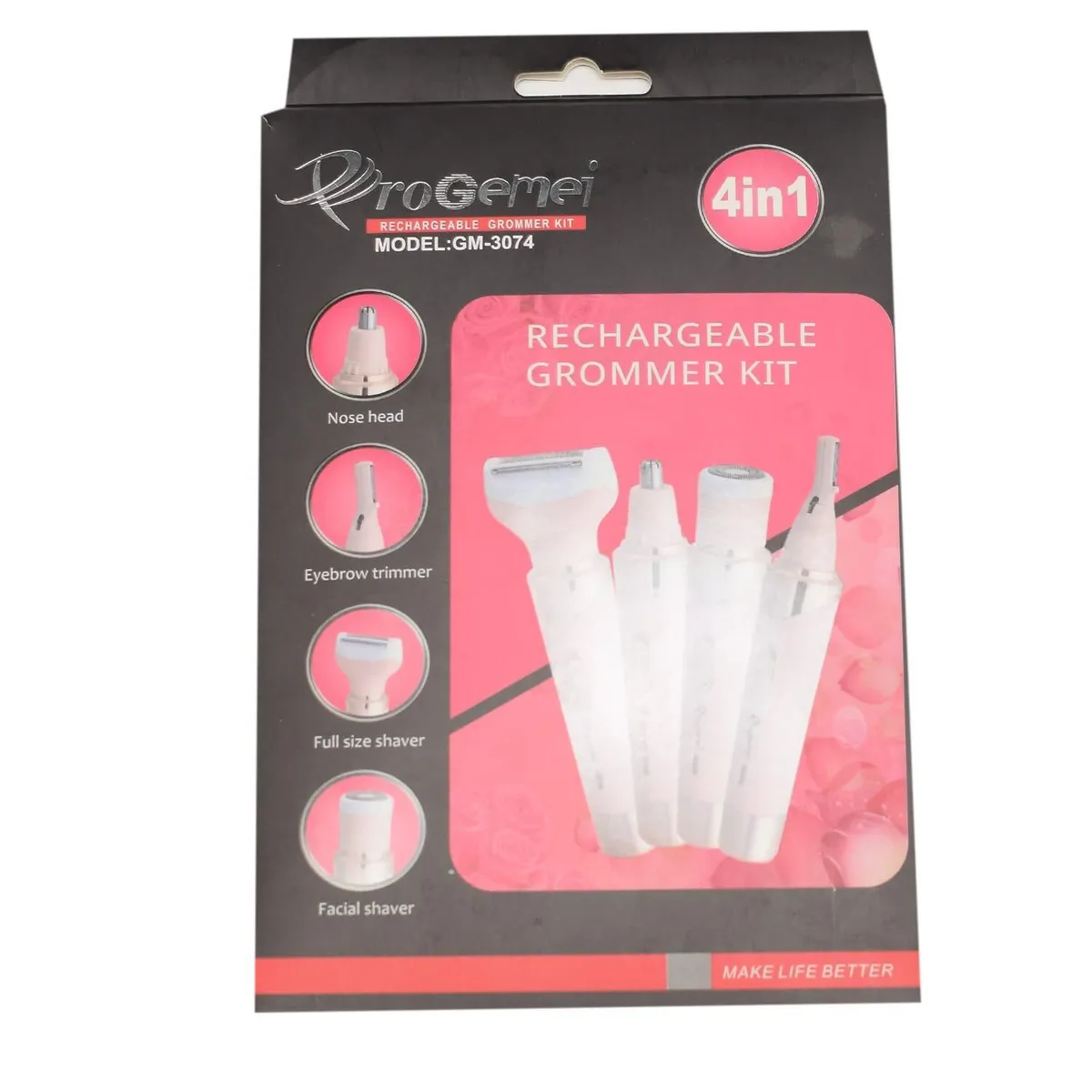 GEMEI GEEMY - Depiladora Facial Corporal 4 En 1 Piernas Depilador GM3074