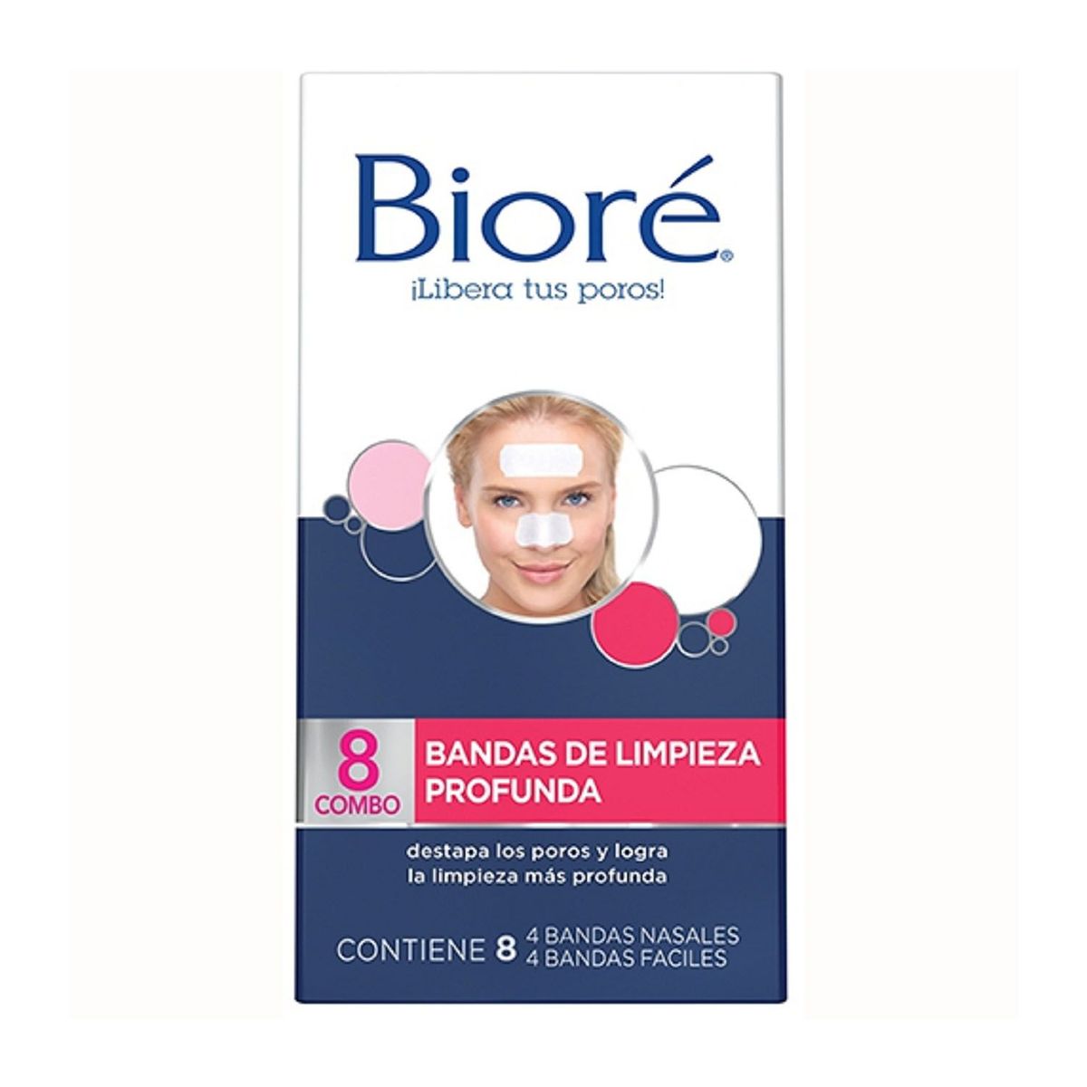 BIORE - Combo de Bandas de Limpieza Nasales y Faciales Biore 8 U