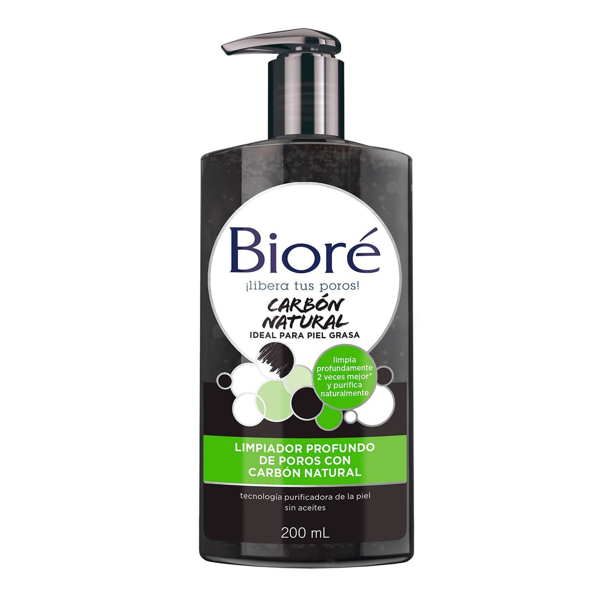 BIORE - Limpiador Facial Profundo de Poros con Carbon Natural Biore