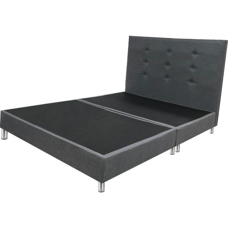 DORMIPUFF - Base cama doble dividida gris  cabecero cama doble gris dormipuff.