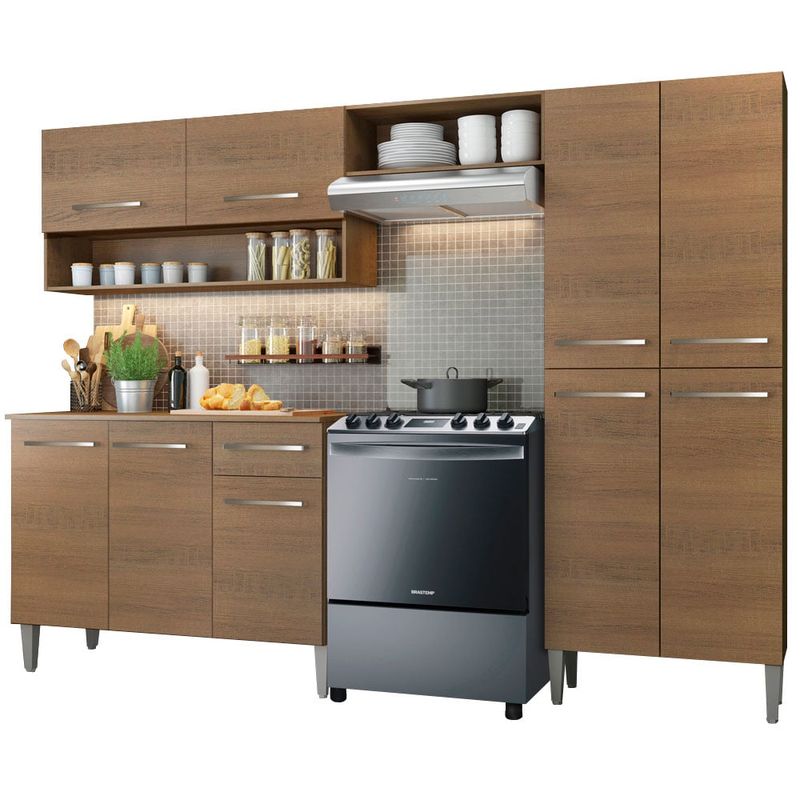 MADESA - Cocina Integral Emilly Pop 2.30 Metros con Mesón en MDP