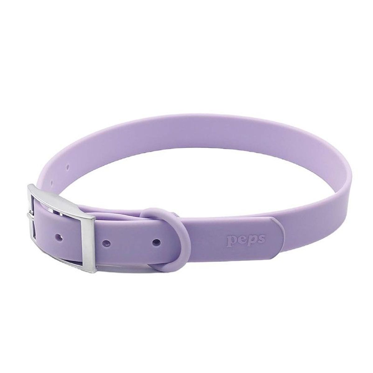 PEPS WE LOVE BEST FRIENDS - Collar para Perro Gargantilla de Caucho Resistente Morado L-