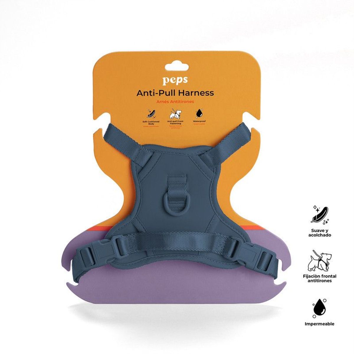 PEPS WE LOVE BEST FRIENDS - Pechera para Perro Arnes Antitirones para Mascotas Azul S