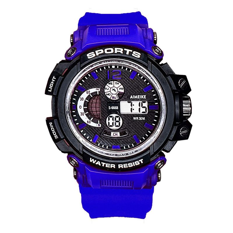 DAYOSHOP - Reloj Digital Luces Resistente Al Agua Calendario  Estuche