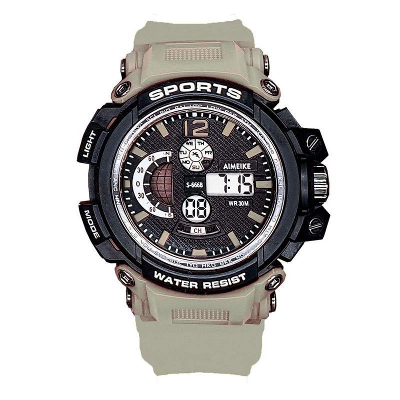 DAYOSHOP - Reloj Digital Luces Resistente Al Agua Calendario  Estuche