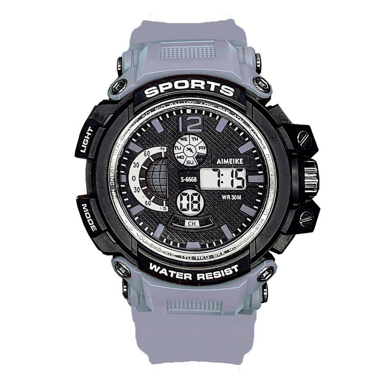 DAYOSHOP - Reloj Digital Luces Resistente Al Agua Calendario  Estuche