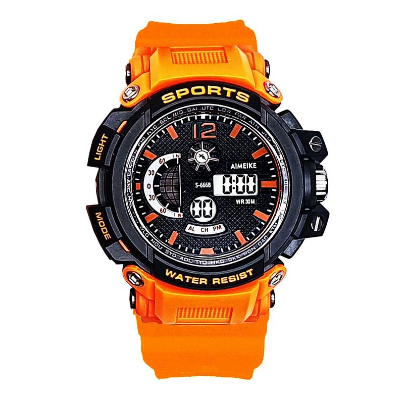 DAYOSHOP - Reloj Digital Luces Resistente Al Agua Calendario  Estuche