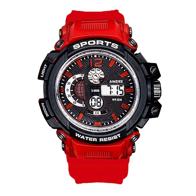 DAYOSHOP - Reloj Digital Luces Resistente Al Agua Calendario  Estuche