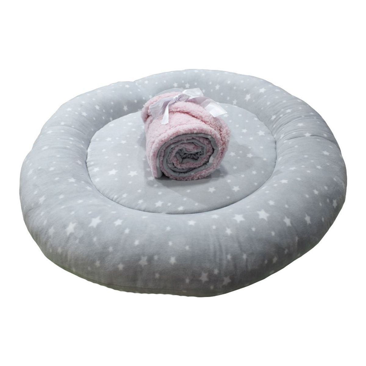 PRIMORDIAL - Combo cama gris y cobija para mascota - 200419 - Primorpets