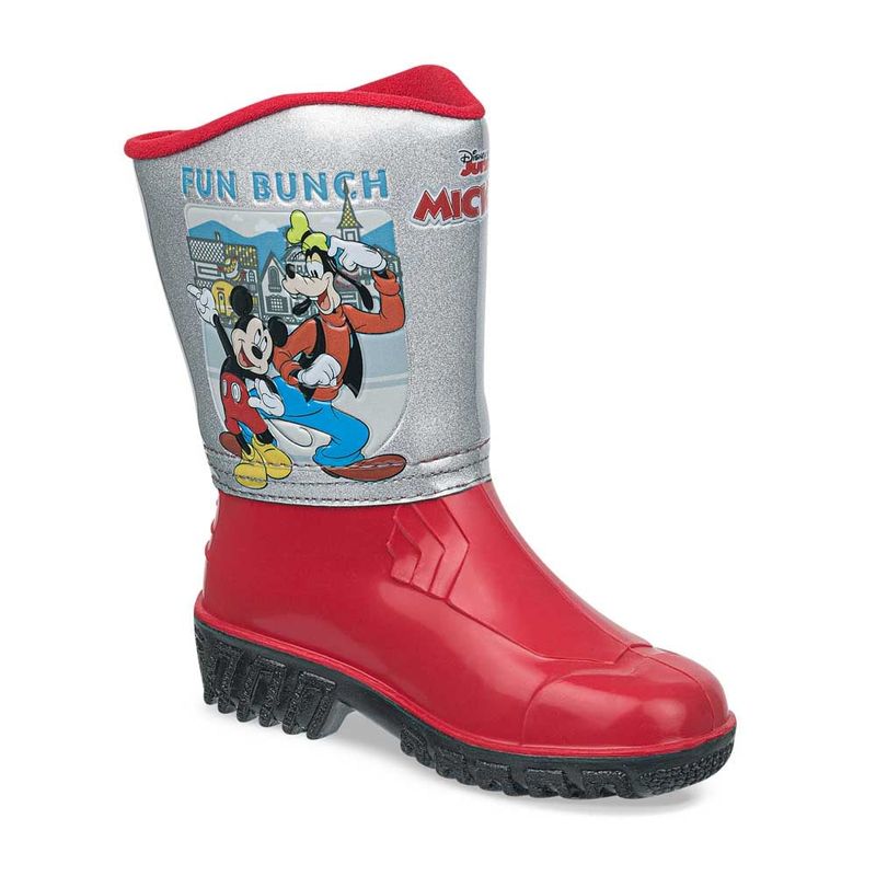 DISNEY - Botas Lluvia Mickey Arafat Rojo-Negro para Niño Disney