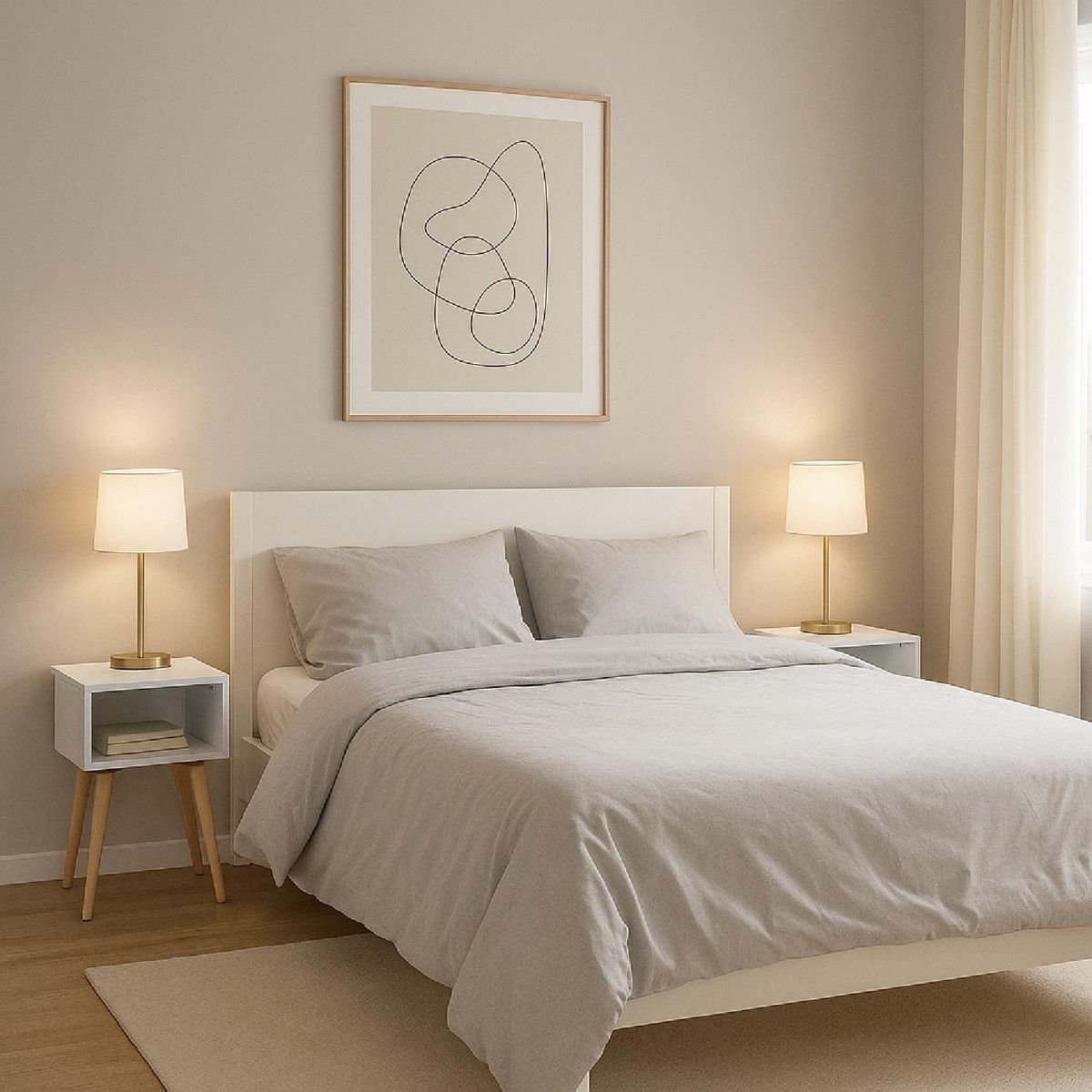 DKO DESIGN - Mesa de Noche Moderna 40 x 40 cm DKO Design - Sin Cajones