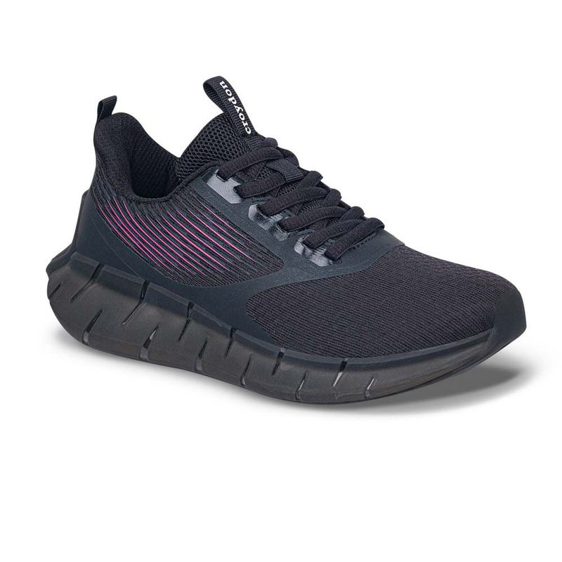 CROYDON - Tenis Running Giulie Negro-Fucsia para Mujer Croydon