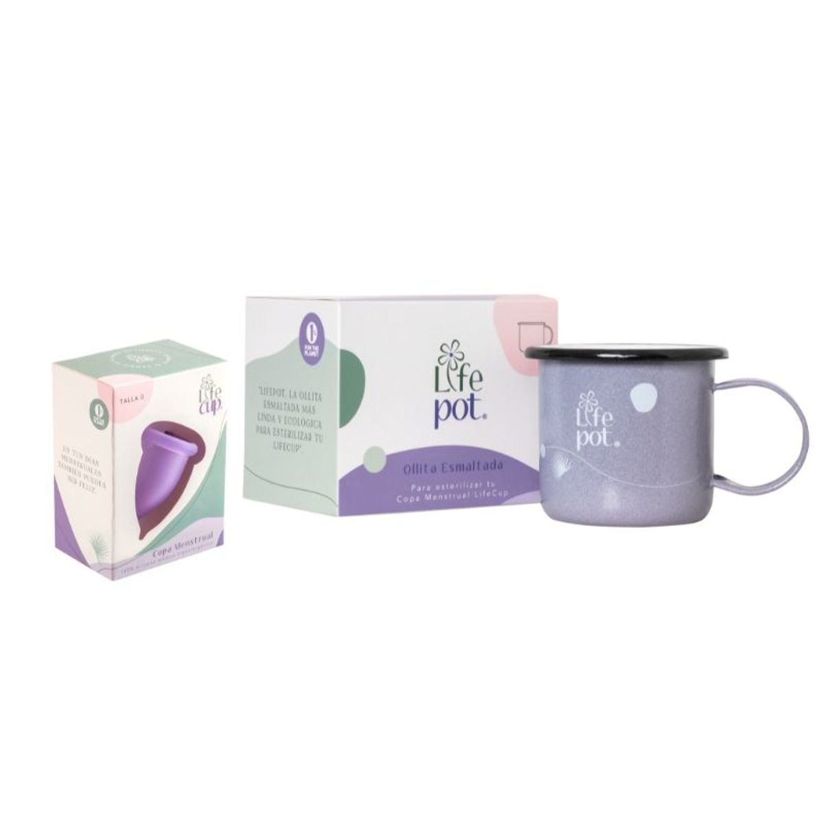 LIFECUP - Kit Esencial Copa Menstrual Lila  Ollita 2