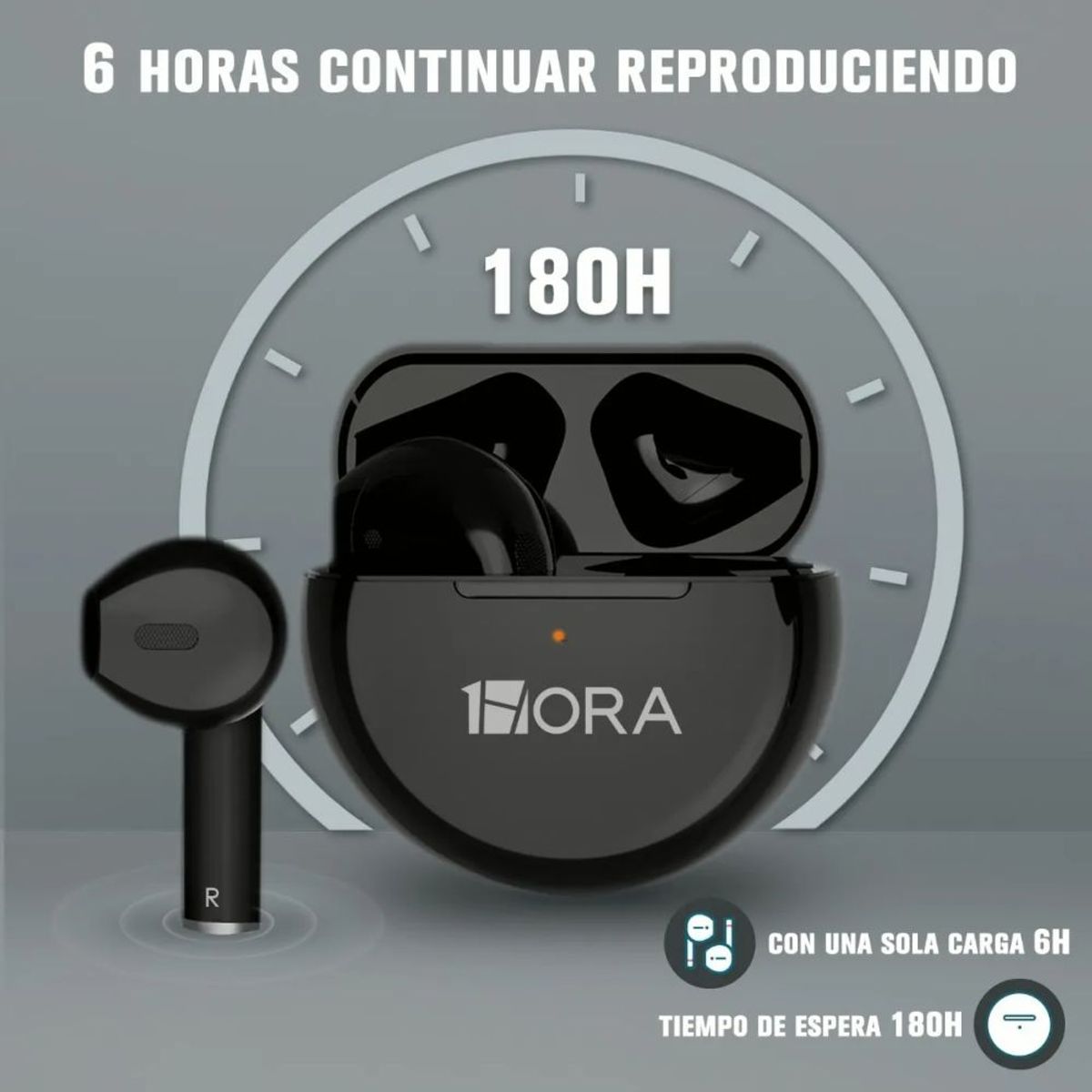 1 HORA - Audífonos In-ear Bluetooth Auriculares 6 Horas De Bateria