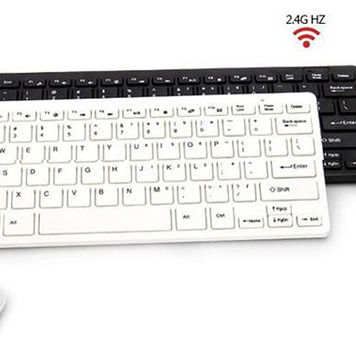 GENERICO - Combo  MINI Teclado Inalámbrico + Mouse Tipo Mac Con Protector negro