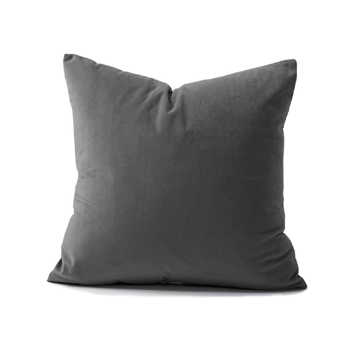 BANZAY - Cojin Decorativo Cuadrado En Tela - Gris Oscuro