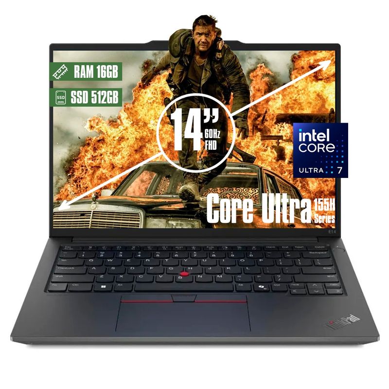 LENOVO - Portatil Lenovo Thinkpad E14 Gen6 Core Ultra 7 155h, 16/512 Gb ssd14" Win 11 Pro.