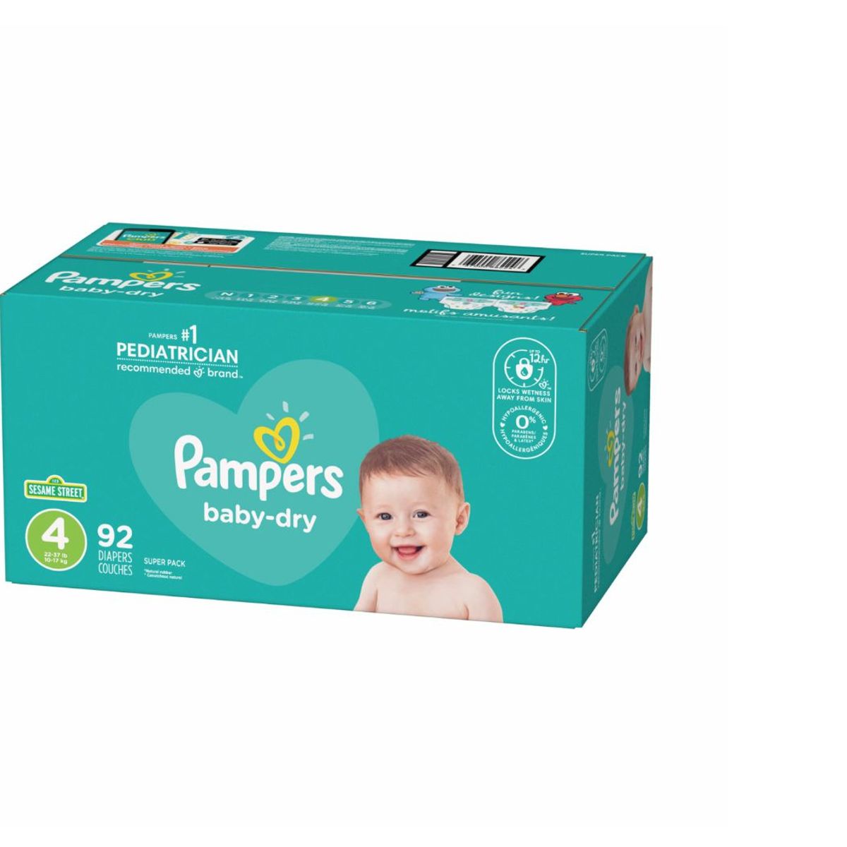 PAMPERS - Pañales Pampers Baby-Dry  Etapa 4 X 92 Unidades