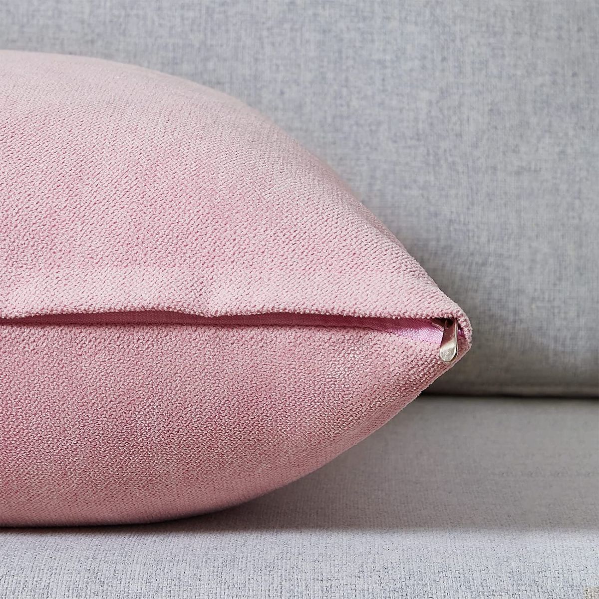 BANZAY - Cojin Decorativo Cuadrado En Tela - Rosado