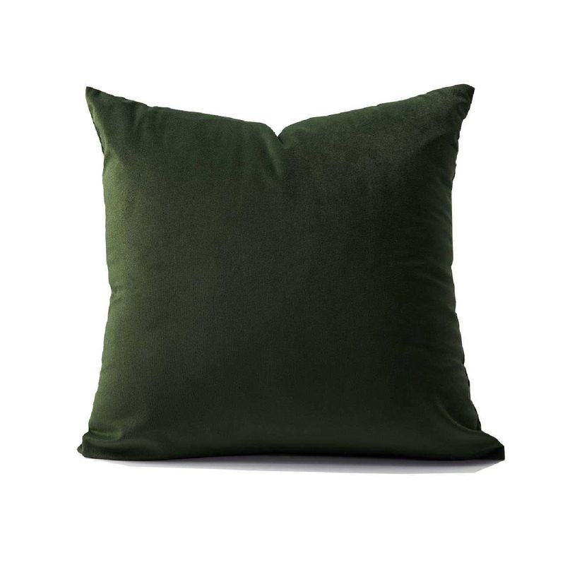 BANZAY - Cojin Decorativo Cuadrado En Tela - Verde Militar
