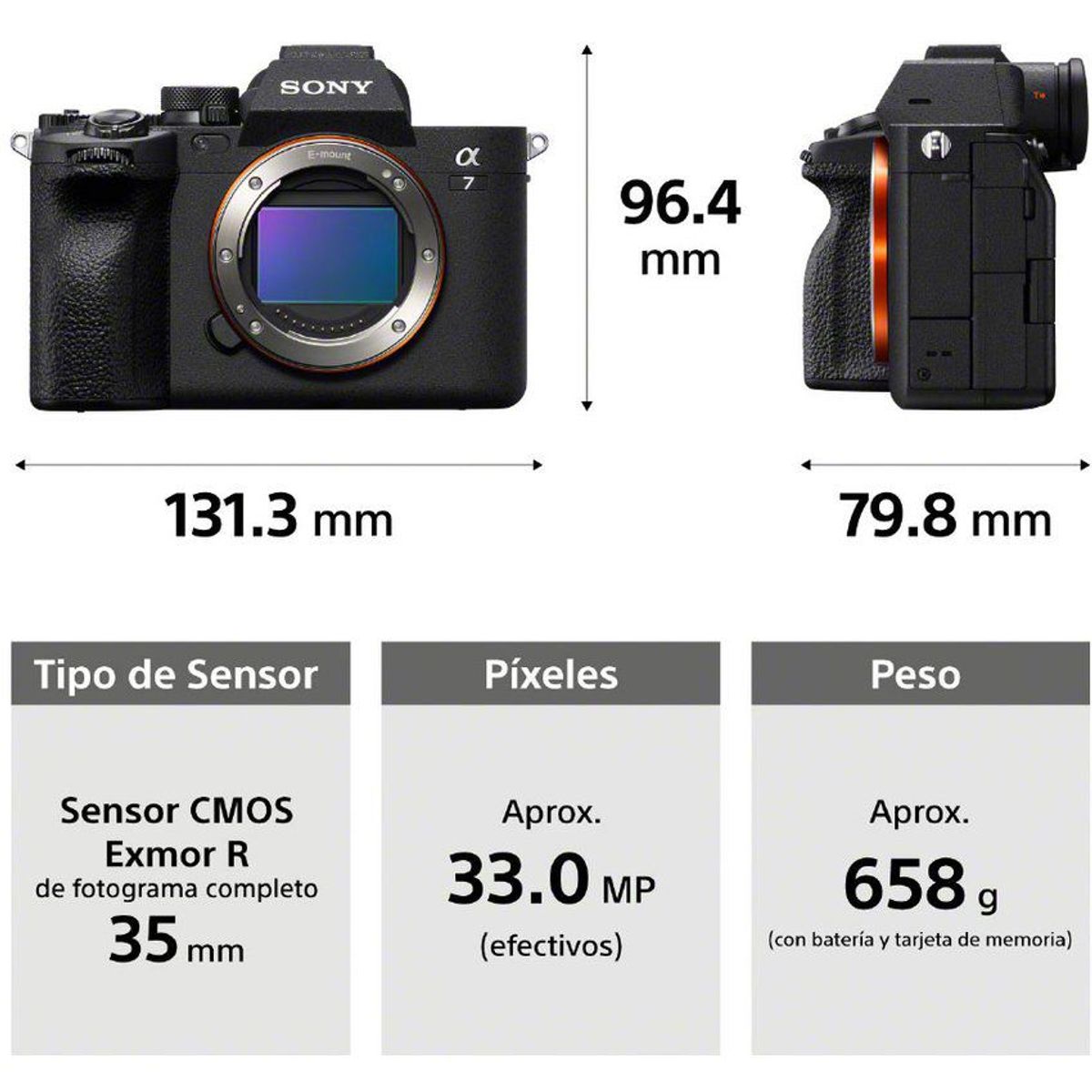 SONY - Cámara profesional sony full frame ilce-7m4 a7 iv