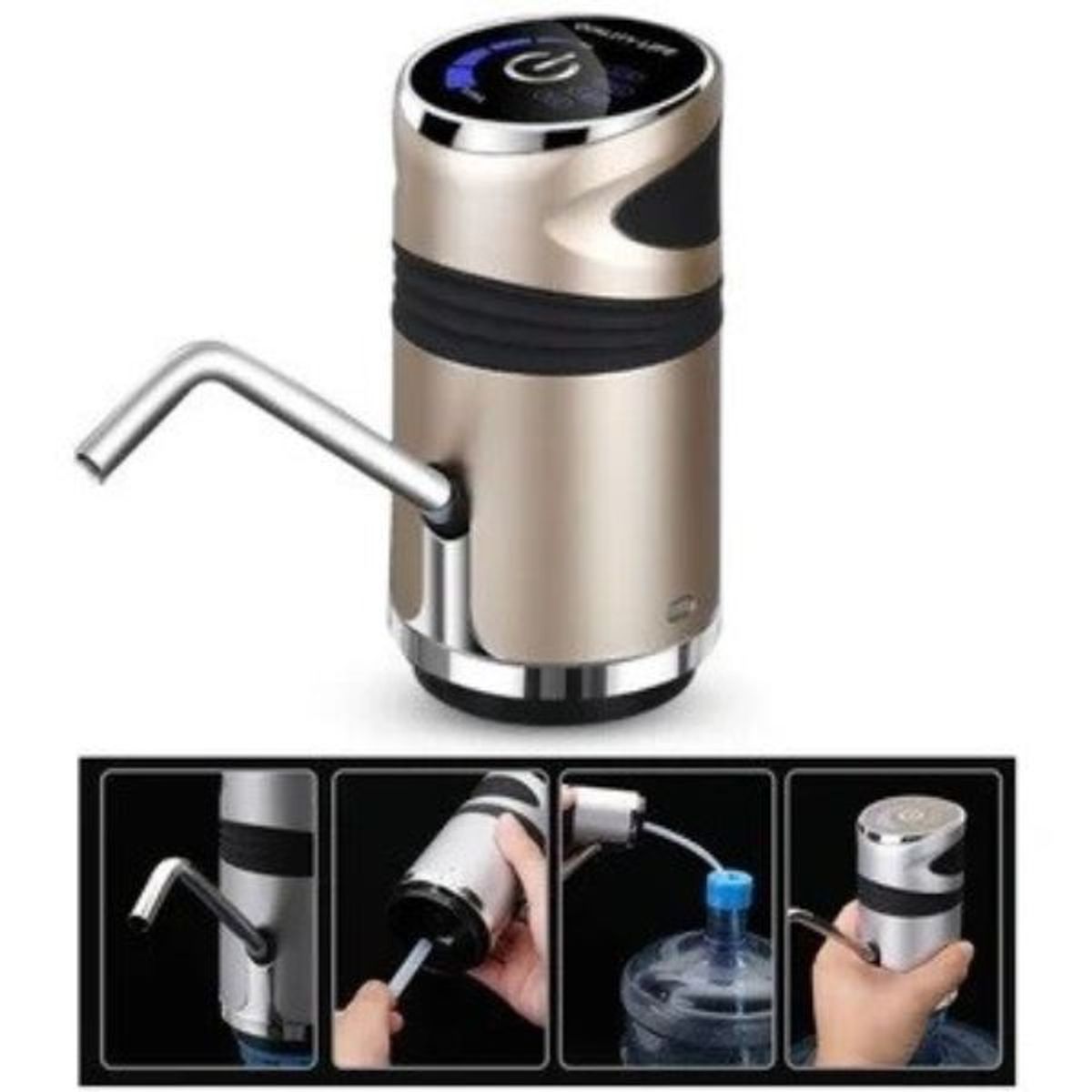 GENERICO - Dispensador De Agua Para Botellon Digital Recargable Tactil