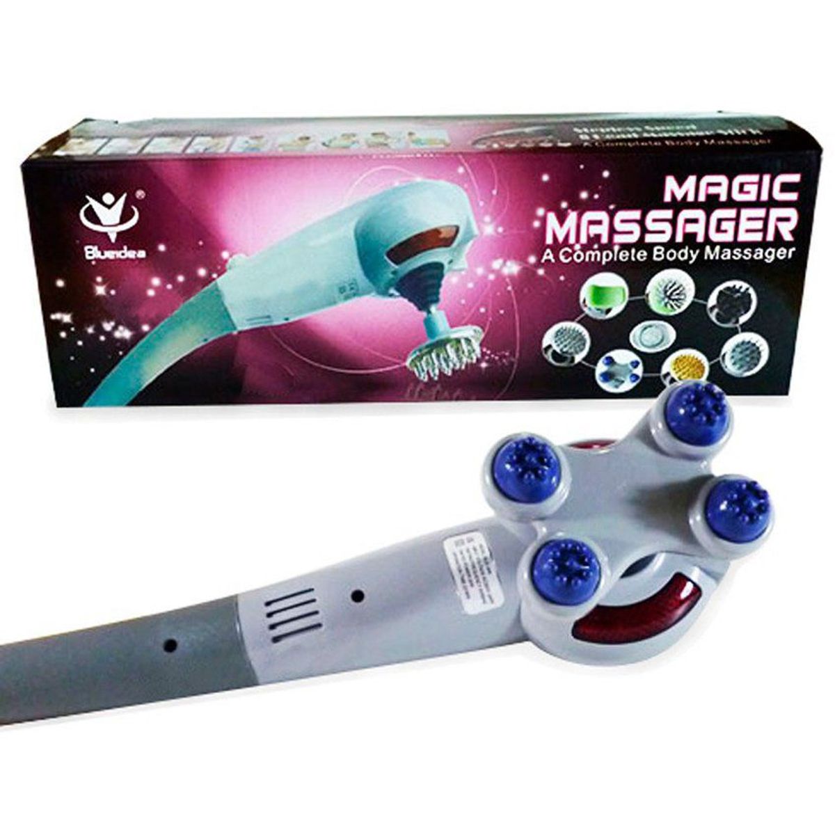 ZHOPI CO - Masajeador Electrico Magic Massager 8 En 1 Vibración Y Calefacción