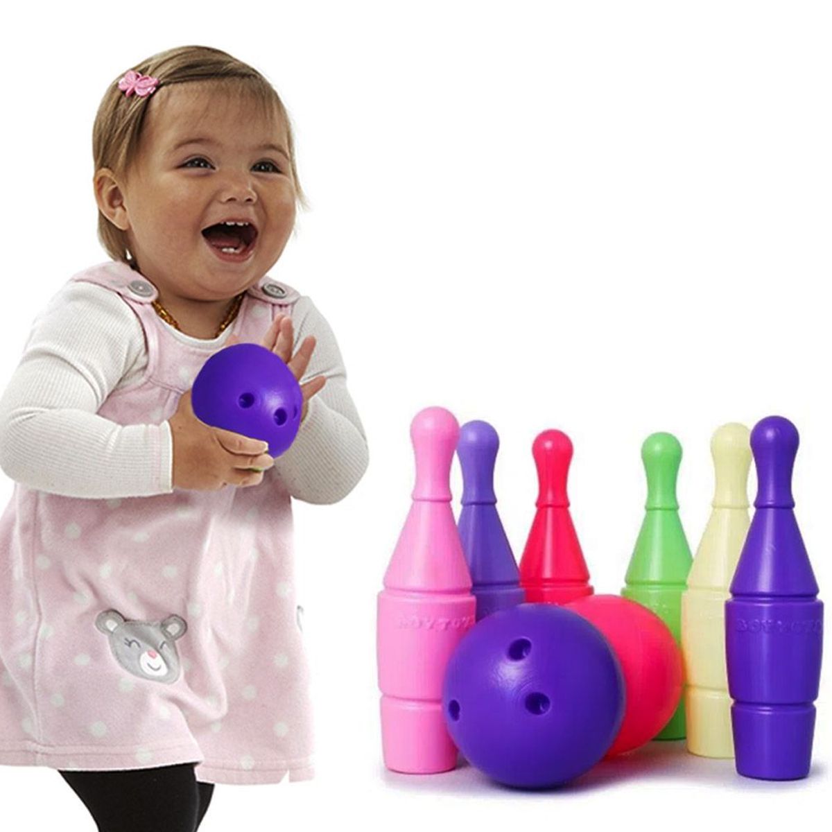 BOY TOYS - Juego de Bolos Pequeño Para Niñas