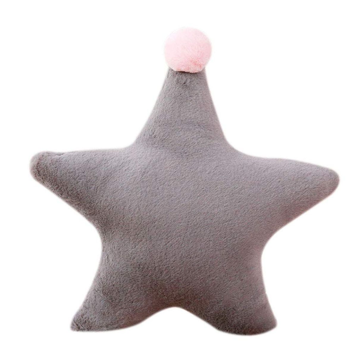 BANZAY - Cojin Decorativo Estrella - Gris