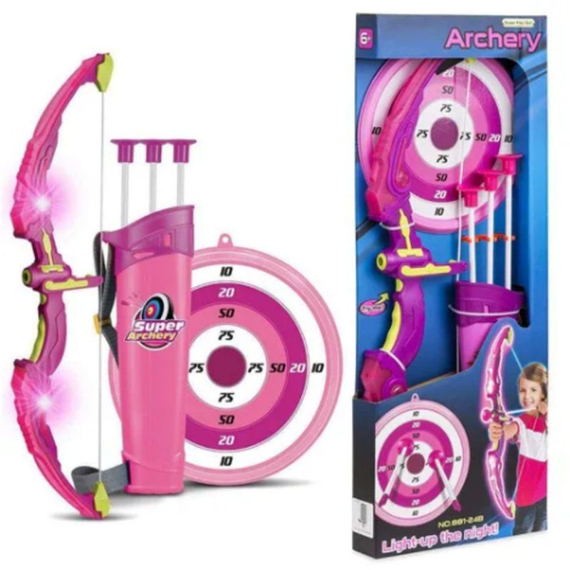 JUGUETERIA EXPRESS - Juguete de disparos arco y flecha con luces