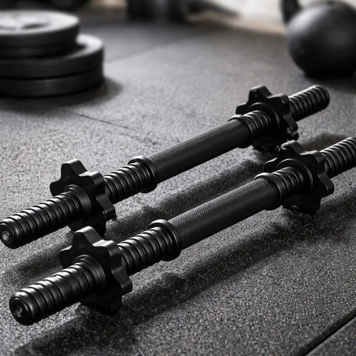 GENERICO - barras mancuerna para discos x 2