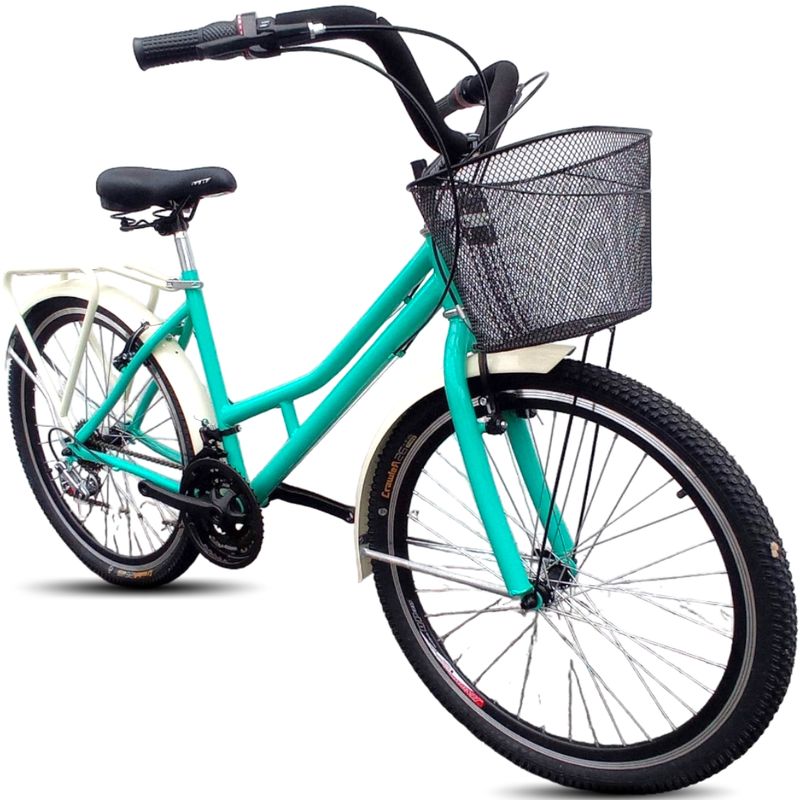 ATILA - Bicicleta Urbana Playera Parrilla y Canasta Rin 26 D/P