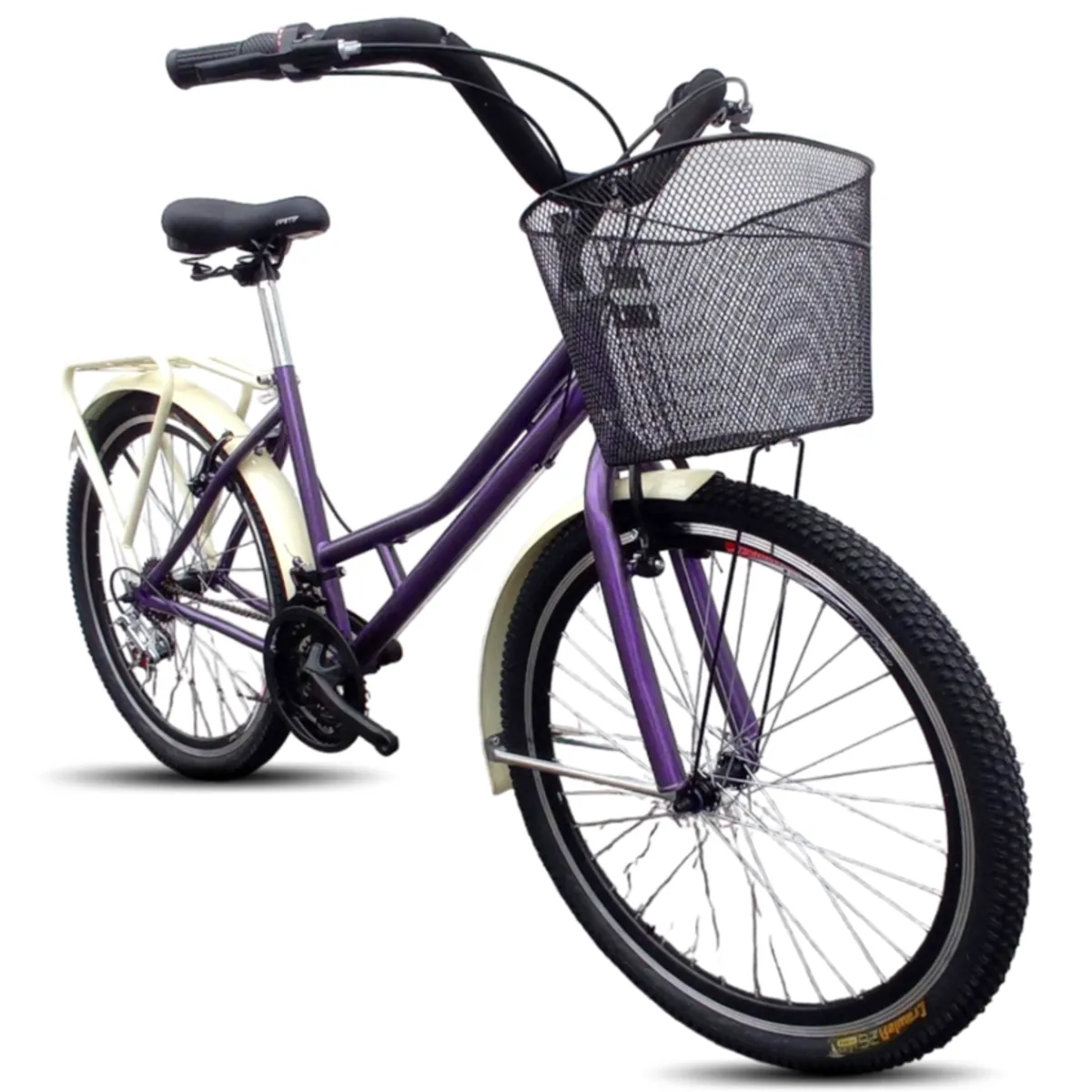 ATILA - Bicicleta Urbana Playera Parrilla y Canasta Rin 26 D/P