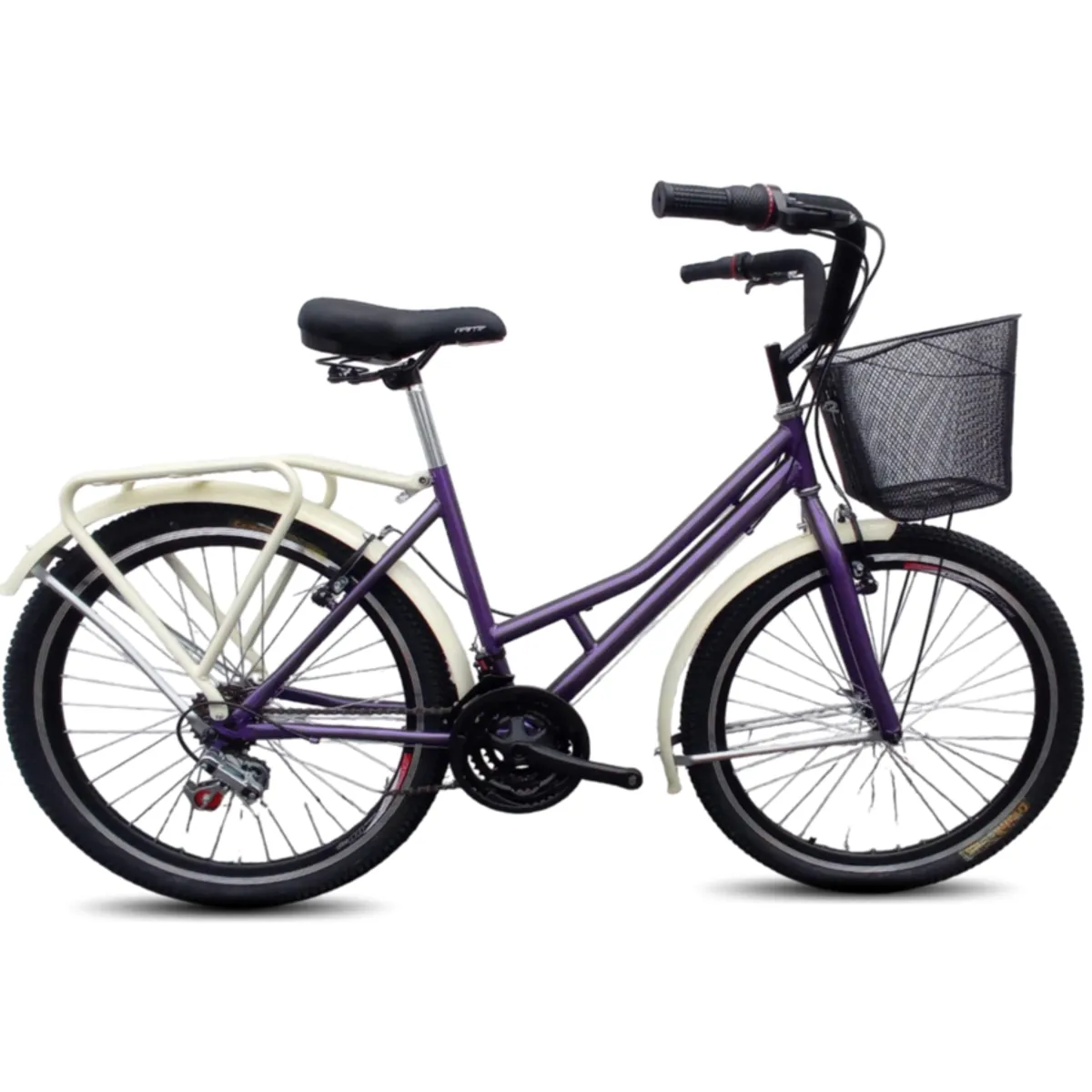 ATILA - Bicicleta Urbana Playera Parrilla y Canasta Rin 26 D/P