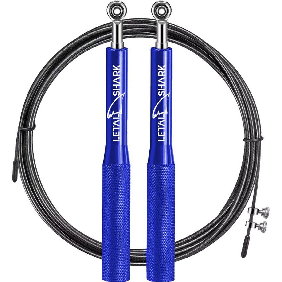 GENERICO - Cuerda profesional lazo salto metalico azul negro  FK51-51