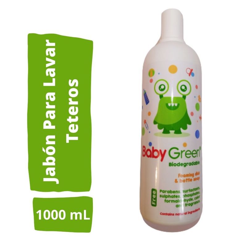 BABYGREEN - Jabón para teteros babygreen litro.