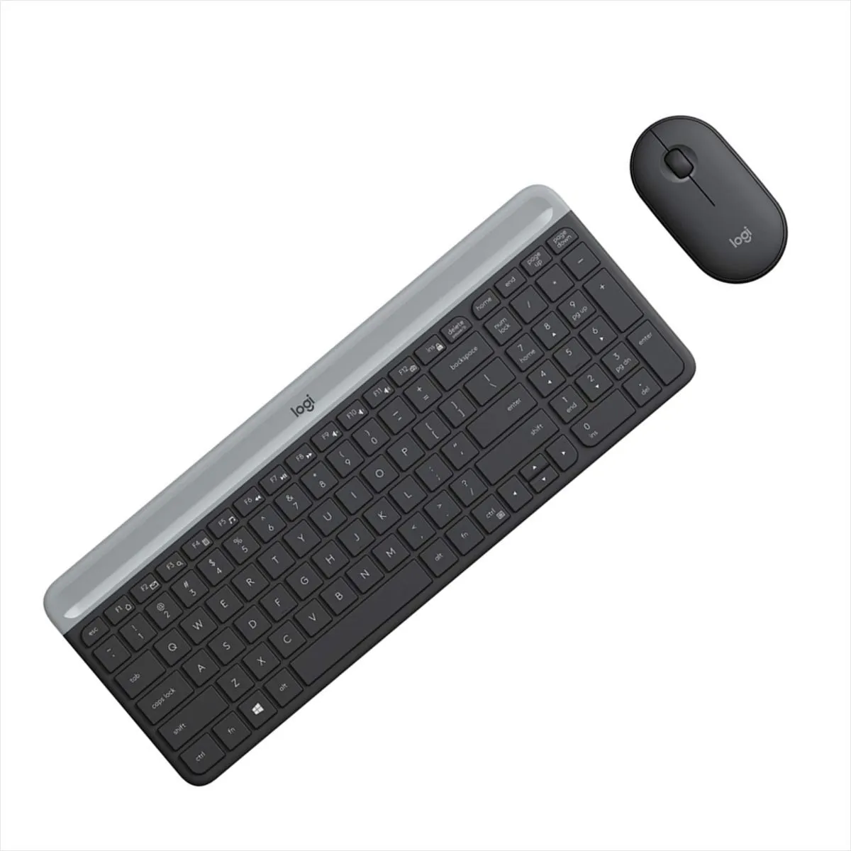 LOGITECH - Combo Teclado y Mouse Inalámbricos Delgado Slim Logitech MK470 Negro