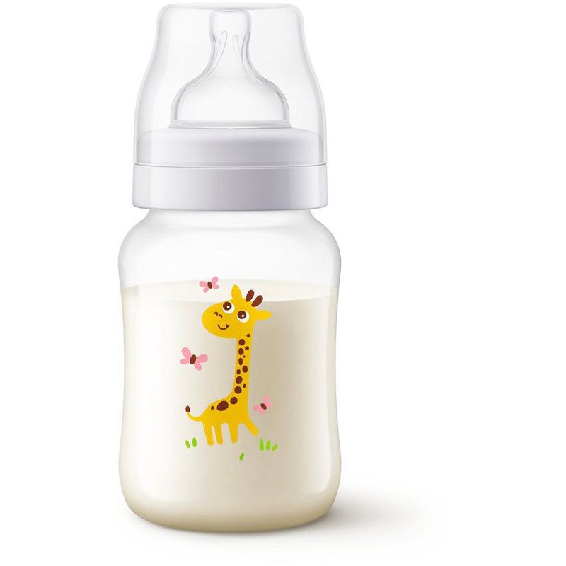 AVENT - Tetero anti colicos 9oz jirafa avent scf82112 blanco