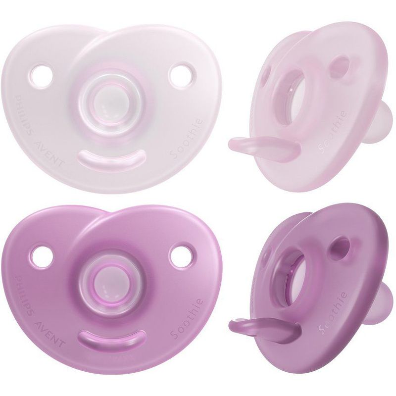 AVENT - Chupo soothie de entretención 0-6 meses x 2 avent scf099/22 rosa